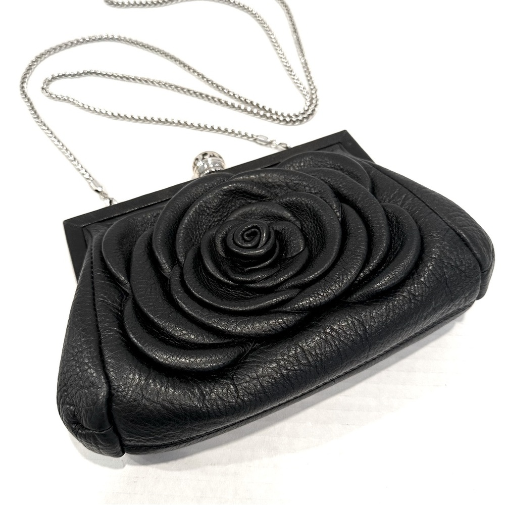 Brighton Black Mini Bag with Silver Chain